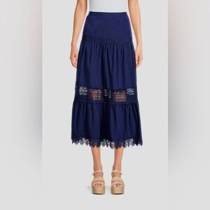 Time and Tru Navy Maxi Skirt